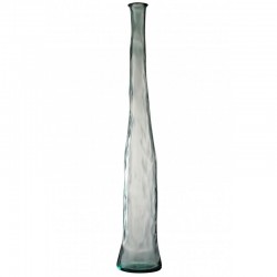 Vase bouteille en verre transparent 120x18x18 cm