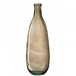 Botella de vidrio marrón en forma de jarrón de 75x25 cm