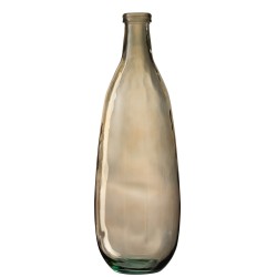 Vase bouteille en verre marron 75x25 cm