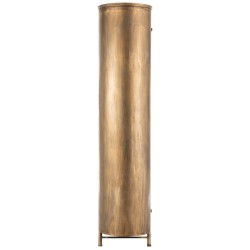 Armoire 2 portes sur pieds en métal et verre antique H183cm