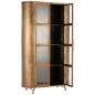 Armoire 2 portes sur pieds en métal et verre antique H183cm Armoire 2 portes sur pieds en métal et verre antique H183cm