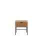 Mesa con patas de metal y madera natural de 47x30x51cm.