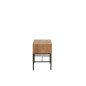 Mesa con patas de metal y madera natural de 47x30x51cm.