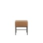 Mesa con patas de metal y madera natural de 47x30x51cm.