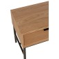 Mesa con patas de metal y madera natural de 47x30x51cm.