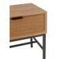 Table avec pied métal en bois naturel 47x30x51cm Table avec pied métal en bois naturel 47x30x51cm