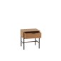Table avec pied métal en bois naturel 47x30x51cm Table avec pied métal en bois naturel 47x30x51cm