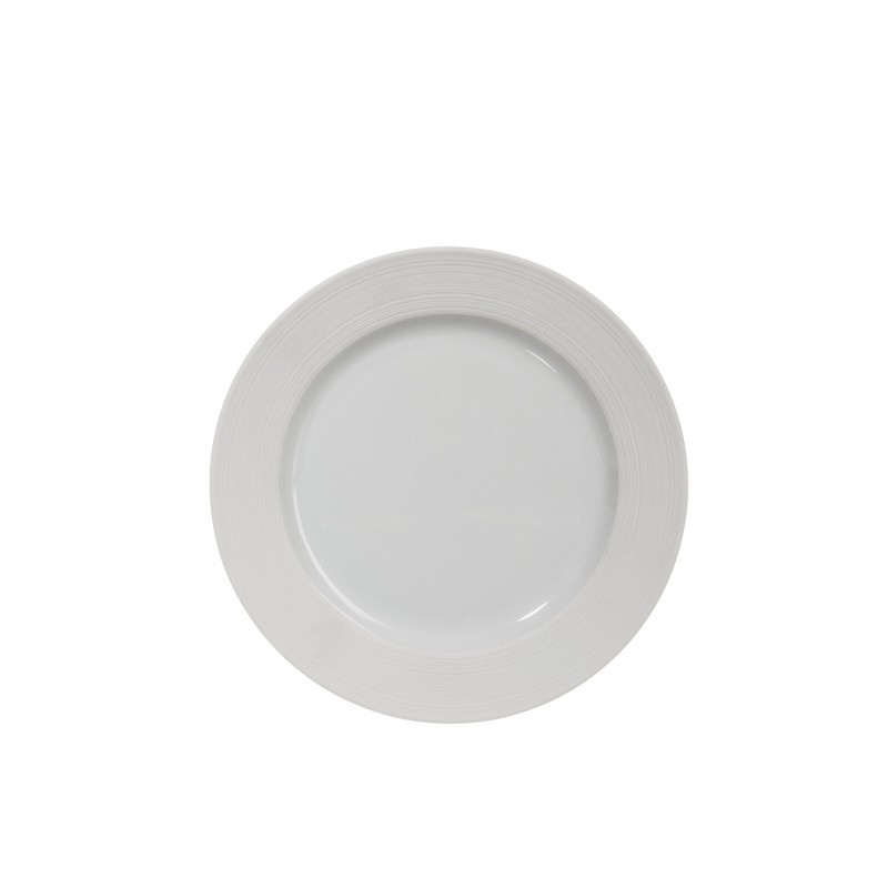 Assiette ronde en porcelaine blanche D21cm