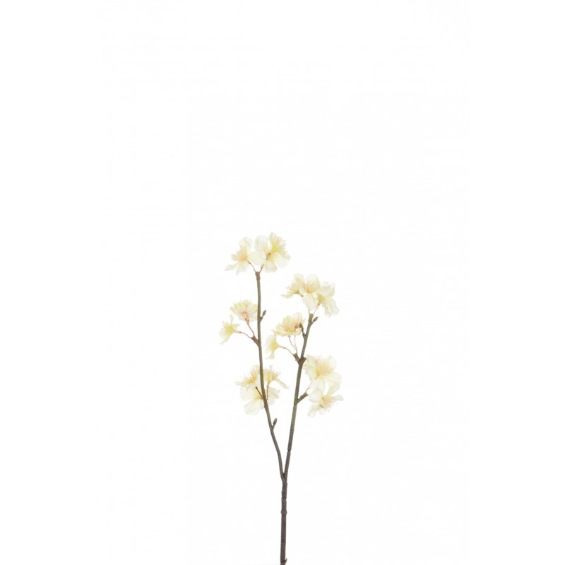 Branche de fleurs en plastique jaune 8x5x46 cm
