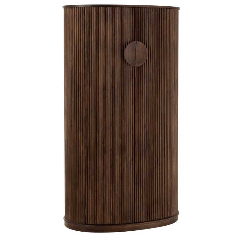 ARMOIRE BAR REYI BOIS DE MANGUIER BRUN FONCE