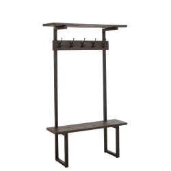 Banc porte manteau en bois de manguier 185x110x35 cm