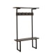Banc porte manteau en bois de manguier 185x110x35 cm Banc porte manteau en bois de manguier 185x110x35 cm