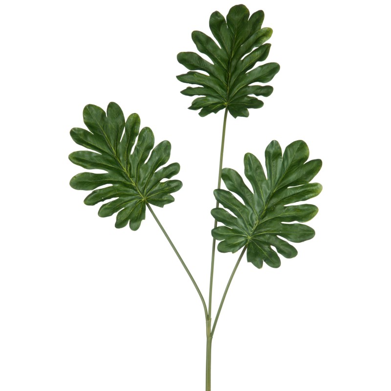 Branche de philodendron en plastique vert H76cm Branche de philodendron en plastique vert H76cm
