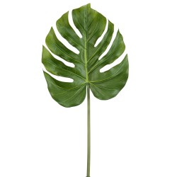 Feuille de philodendron en plastique vert 23x0.5x81 cm