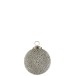 Boule de Noël en verre gris 10x10x12.5 cm