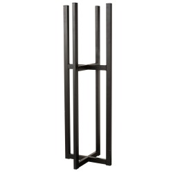Supporto per vasi da fiori o cesto in metallo nero 31,8x31,8x95,2 cm
