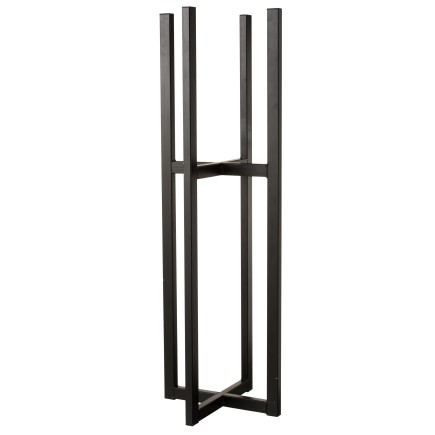 Supporto per vasi da fiori o cesto in metallo nero 31,8x31,8x95,2 cm