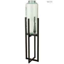 Supporto per vasi da fiori o cesto in metallo nero 31,8x31,8x95,2 cm