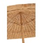 PARASOL + TABLE + PANIER DE RANGEMENT ROTIN/TECK NATUREL