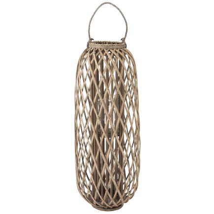 Farol madera gris 38x38x122cm