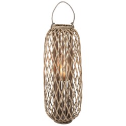 Lanterna in legno grigio 38x38x122cm
