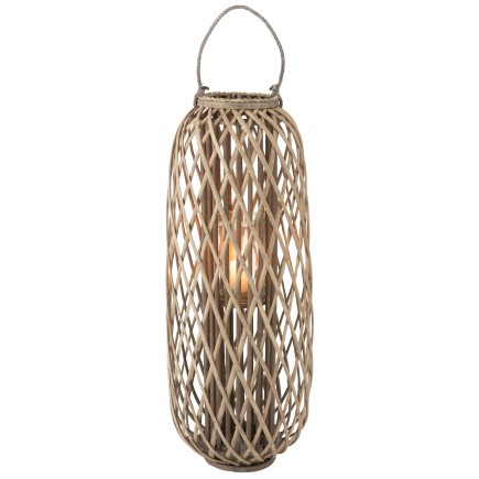 Lanterna in legno grigio 38x38x122cm
