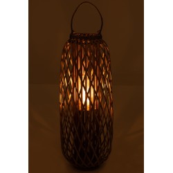 Lámpara de madera gris 38x38x122cm