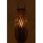Farol madera gris 38x38x122cm Farol madera gris 38x38x122cm