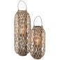 Farol madera gris 38x38x122cm Farol madera gris 38x38x122cm