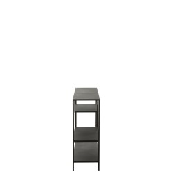 Estantería baja de 4 niveles en metal negro 120x30x81cm
