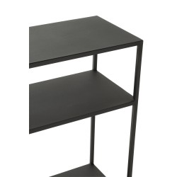 Estantería baja de 4 niveles en metal negro 120x30x81cm