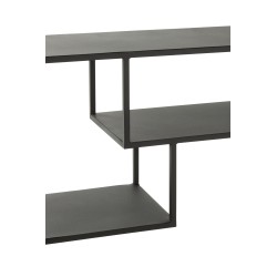 Estantería baja de 4 niveles en metal negro 120x30x81cm