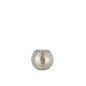 Photophore boule en verre argent 12x12x10 cm Photophore boule en verre argent 12x12x10 cm