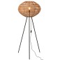 LAMPE TREPIED ROTIN/METAL MARRON/NOIR LARGE
