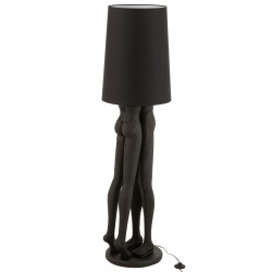 Lampe avec couple en résine noir 36x36x155cm
