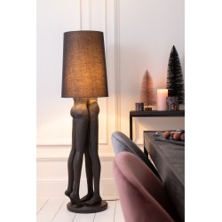 Lampe avec couple en résine noir 36x36x155cm