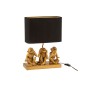 Lampe sur socle avec 3 singes en résine or 30x12x32cm Lampe sur socle avec 3 singes en résine or 30x12x32cm