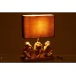 Lampe sur socle avec 3 singes en résine or 30x12x32cm Lampe sur socle avec 3 singes en résine or 30x12x32cm