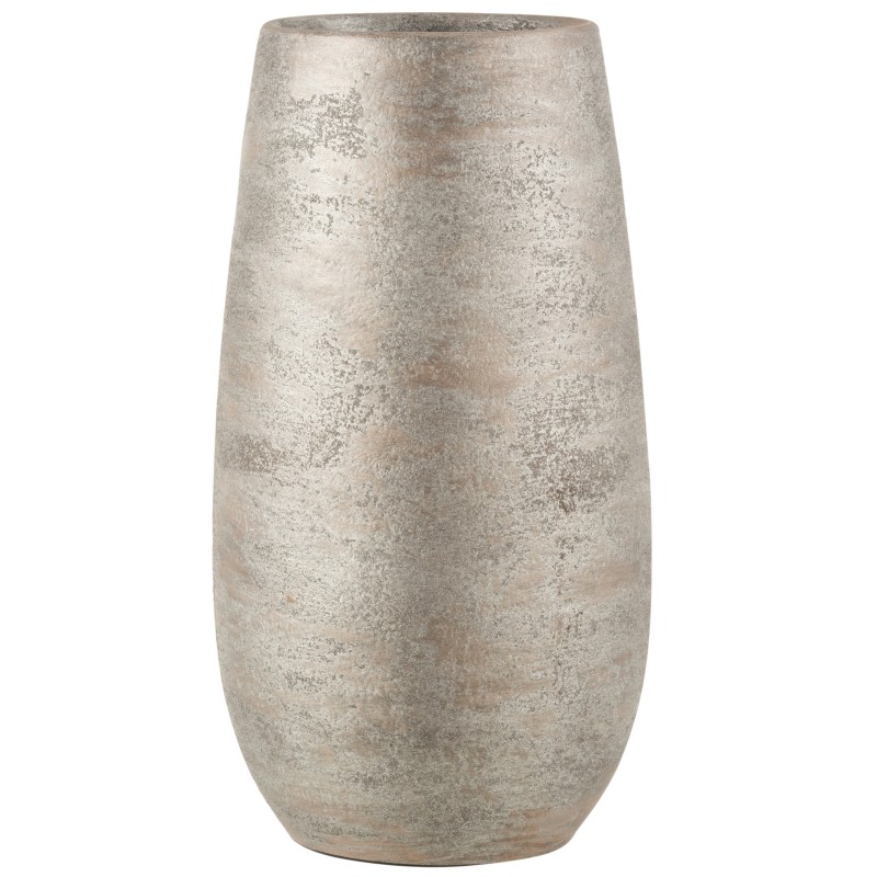 VASE IRREGULIER RUGUEUX CERAMIQUE ARGENT LARGE VASE IRREGULIER RUGUEUX CERAMIQUE ARGENT LARGE