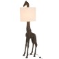 Lampada giraffa in resina marrone scuro 45x49x177cm Lampada giraffa in resina marrone scuro 45x49x177cm
