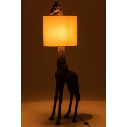 Lampada giraffa in resina marrone scuro 45x49x177cm
