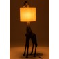 Lampada giraffa in resina marrone scuro 45x49x177cm Lampada giraffa in resina marrone scuro 45x49x177cm
