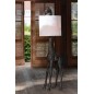 Lampada giraffa in resina marrone scuro 45x49x177cm Lampada giraffa in resina marrone scuro 45x49x177cm