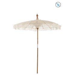 PARASOL MACRAME COTON BLANC LARGE