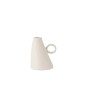 Vase incliné en céramique blanc 13x12x17 cm Vase incliné en céramique blanc 13x12x17 cm