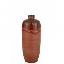 Vase en céramique rouge 30x30x70cm