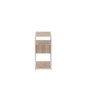 Mueble auxiliar con 1 cajón de madera natural y metal blanco 50x30x61cm.