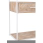 Console avec tiroirs en bois naturel et métal blanc 120x40x80cm Console avec tiroirs en bois naturel et métal blanc 120x40x80cm