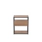 TABLE GIGOGNE ZIGZAG 1 TIROIR BOIS/METAL NATUREL/NOIR