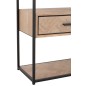 TABLE GIGOGNE ZIGZAG 1 TIROIR BOIS/METAL NATUREL/NOIR